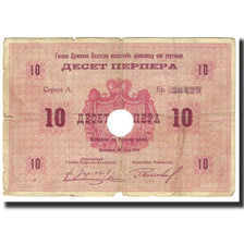 Banknote, Montenegro, 10 Perpera, 1914, 1914-07-25, KM:10, VF(20-25)