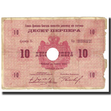 Banknote, Montenegro, 10 Perpera, 1914, 1914-07-25, KM:10, VF(20-25)