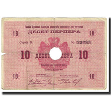 Banknote, Montenegro, 10 Perpera, 1914, 1914-07-25, KM:10, VF(20-25)