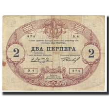 Banknote, Montenegro, 2 Perpera, 1914, 1914-07-25, KM:16, VF(20-25)