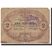 Banknote, Montenegro, 2 Perpera, 1914, 1914-07-25, KM:16, VF(20-25)