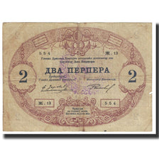 Banknote, Montenegro, 2 Perpera, 1914, 1914-07-25, KM:16, VF(20-25)