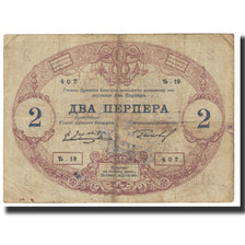 Banknote, Montenegro, 2 Perpera, 1914, 1914-07-25, KM:16, VF(20-25)