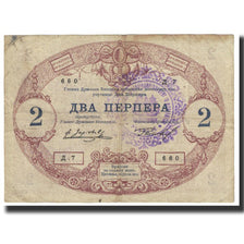 Banknot, Montenegro, 2 Perpera, 1914, 1914-07-25, KM:16, VF(20-25)
