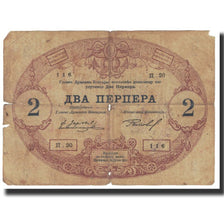Billet, Montenegro, 2 Perpera, 1914, 1914-07-25, KM:16, TB