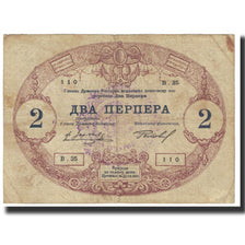 Banknote, Montenegro, 2 Perpera, 1914, 1914-07-25, KM:16, VF(20-25)