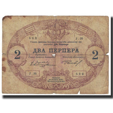 Nota, Montenegro, 2 Perpera, 1914, 1914-07-25, KM:16, VF(20-25)