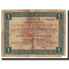 Nota, Montenegro, 1 Perper, 1917, 1917-07-05, VF(20-25)