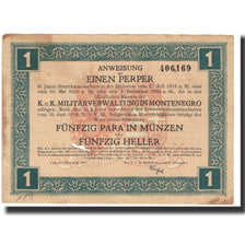 Nota, Montenegro, 1 Perper, 1917, 1917-07-05, EF(40-45)