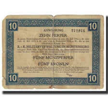 Billet, Montenegro, 10 Perper, 1917, 1917-06-01, TB
