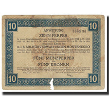 Billet, Montenegro, 10 Perper, 1917, 1917-06-01, TB