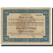Billet, Montenegro, 10 Perper, 1917, 1917-06-01, TB