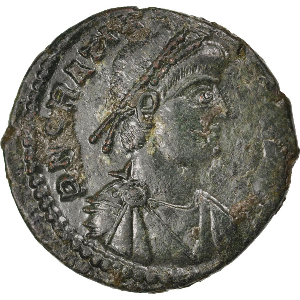 Gratian, Maiorina, Lyons, VF(20-25), Copper, Cohen #29, 5.70