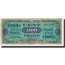 France, 100 Francs, 1945 Verso France, 1944, TB+, Fayette:VF25.08, KM:123c