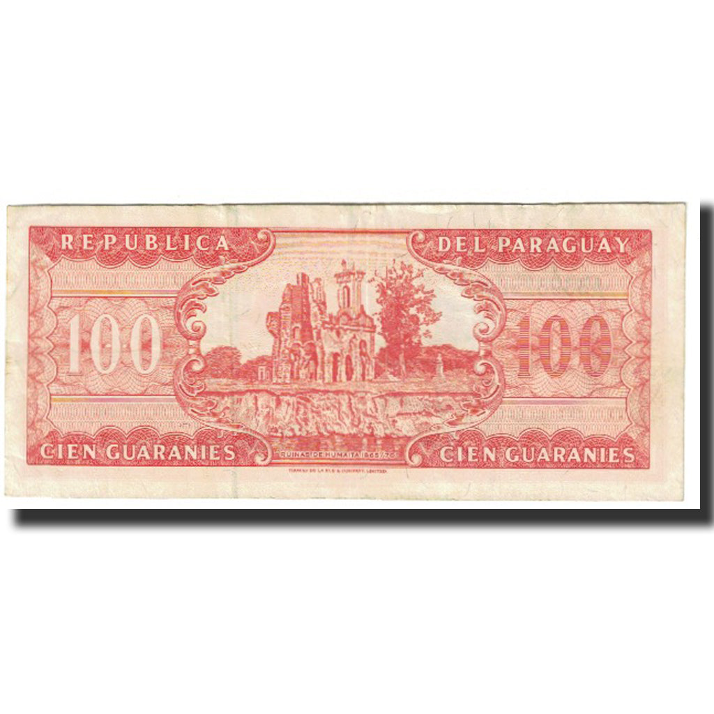Billet, Paraguay, 100 Guaranies, 1952, 1952-03-25, KM:199a, TTB