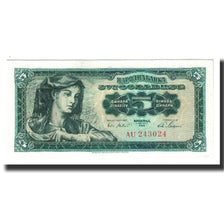 Banknote, Yugoslavia, 5 Dinara, 1965, 1965-08-01, KM:77b, UNC(65-70)
