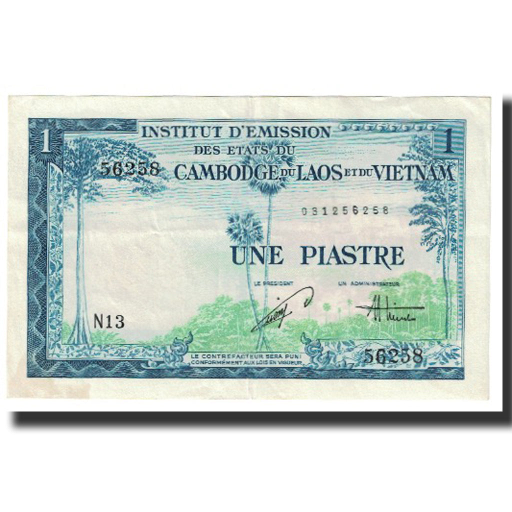 Banknote, FRENCH INDO-CHINA, 1 Piastre = 1 Dong, KM:105, EF(40-45)