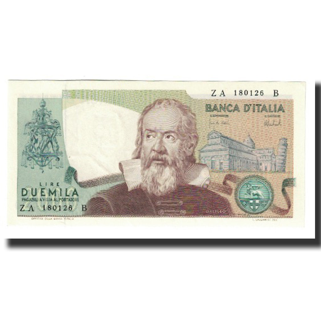 Banknote, Italy, 2000 Lire, 1973, 1973-10-08, KM:103a, AU(55-58)