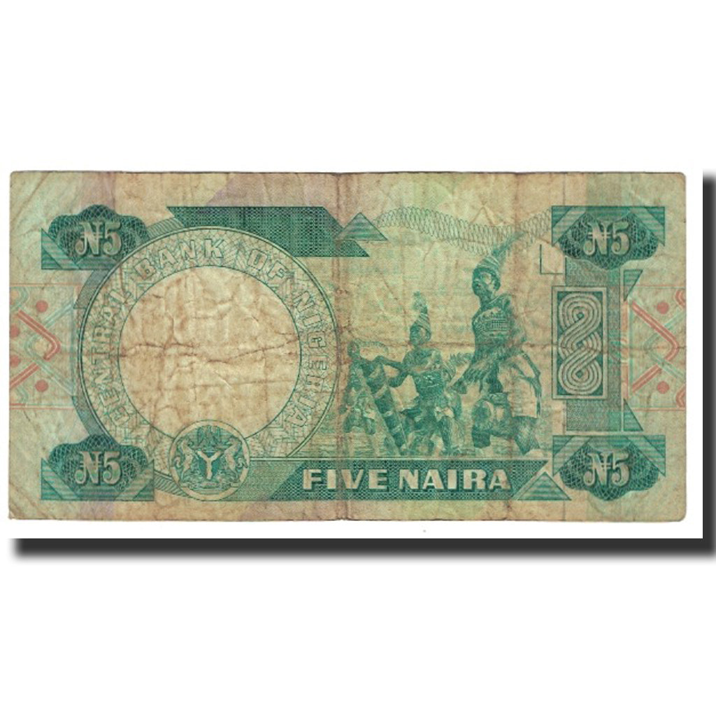 Banknote, Nigeria, 5 Naira, KM:24a, VF(20-25)
