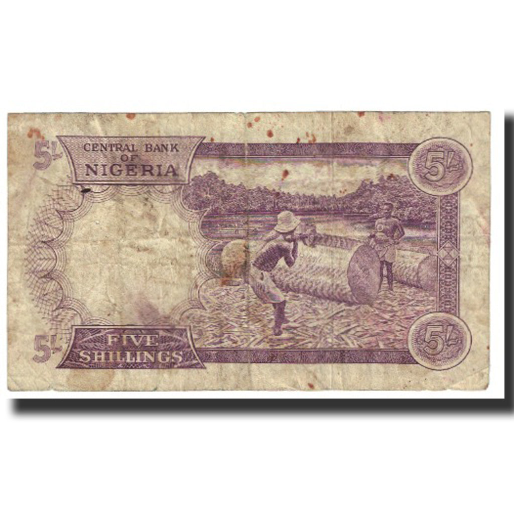 Billet, Nigéria, 5 Shillings, KM:10a, TB