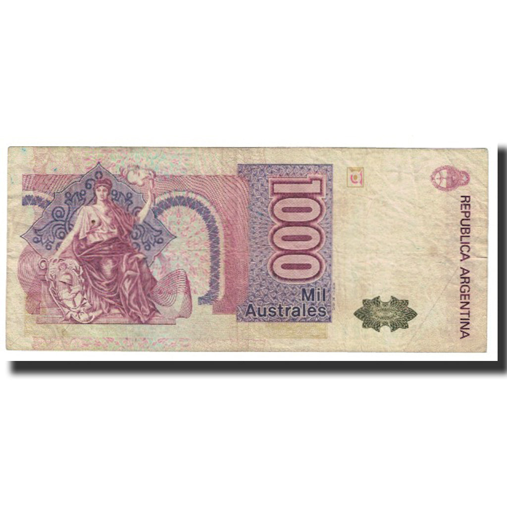 Banknot, Argentina, 1000 Australes, KM:329a, VF(20-25)