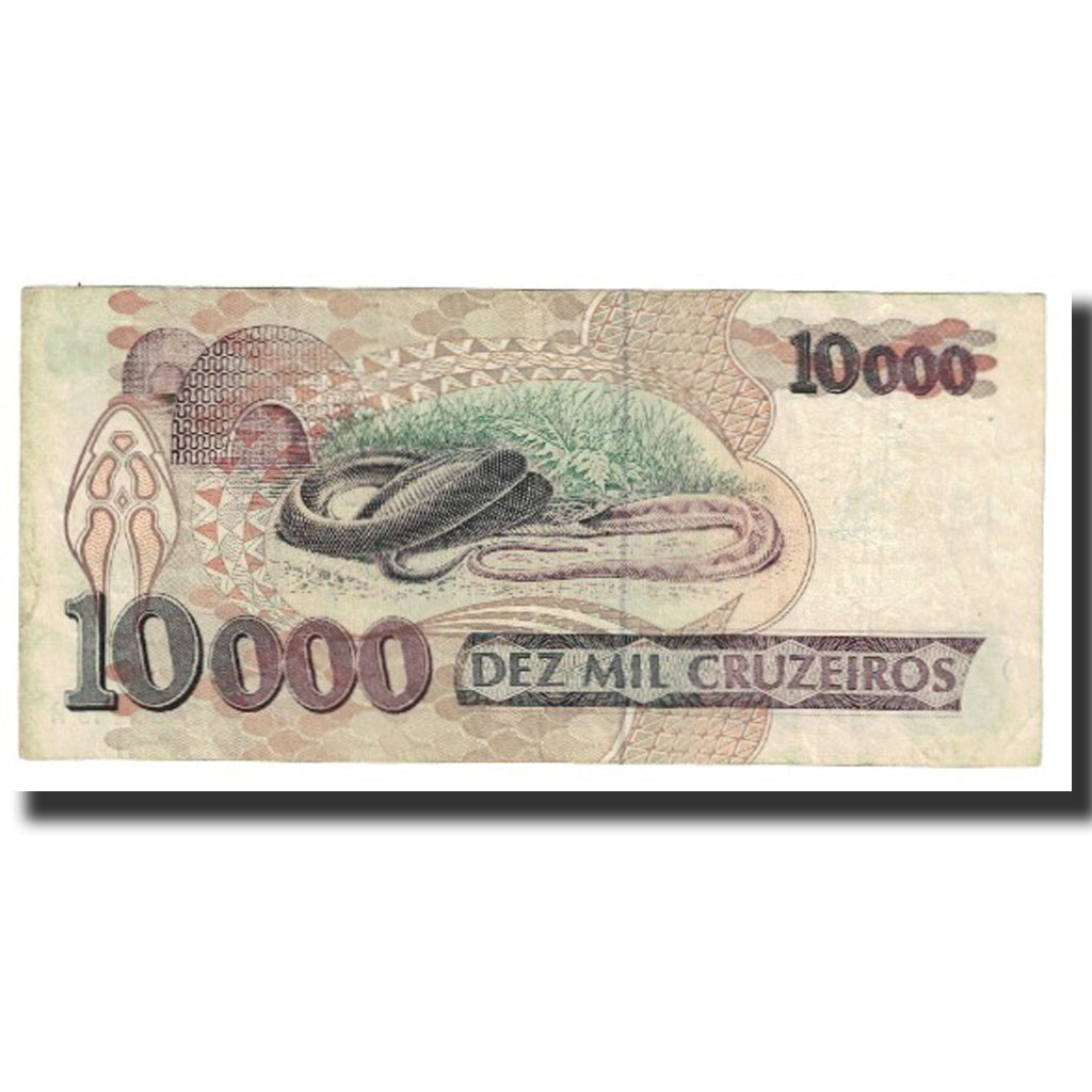 Banknote, Brazil, 10,000 Cruzeiros, KM:233a, EF(40-45)