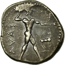 Moeda, Bruttium, Caulonia (V century BC), Apollo, Stater, AU(50-53), Prata