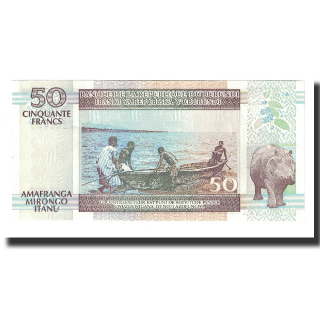 Banknote, Burundi, 50 Francs, 2003, 2003-07-01, KM:36c, UNC(65-70)