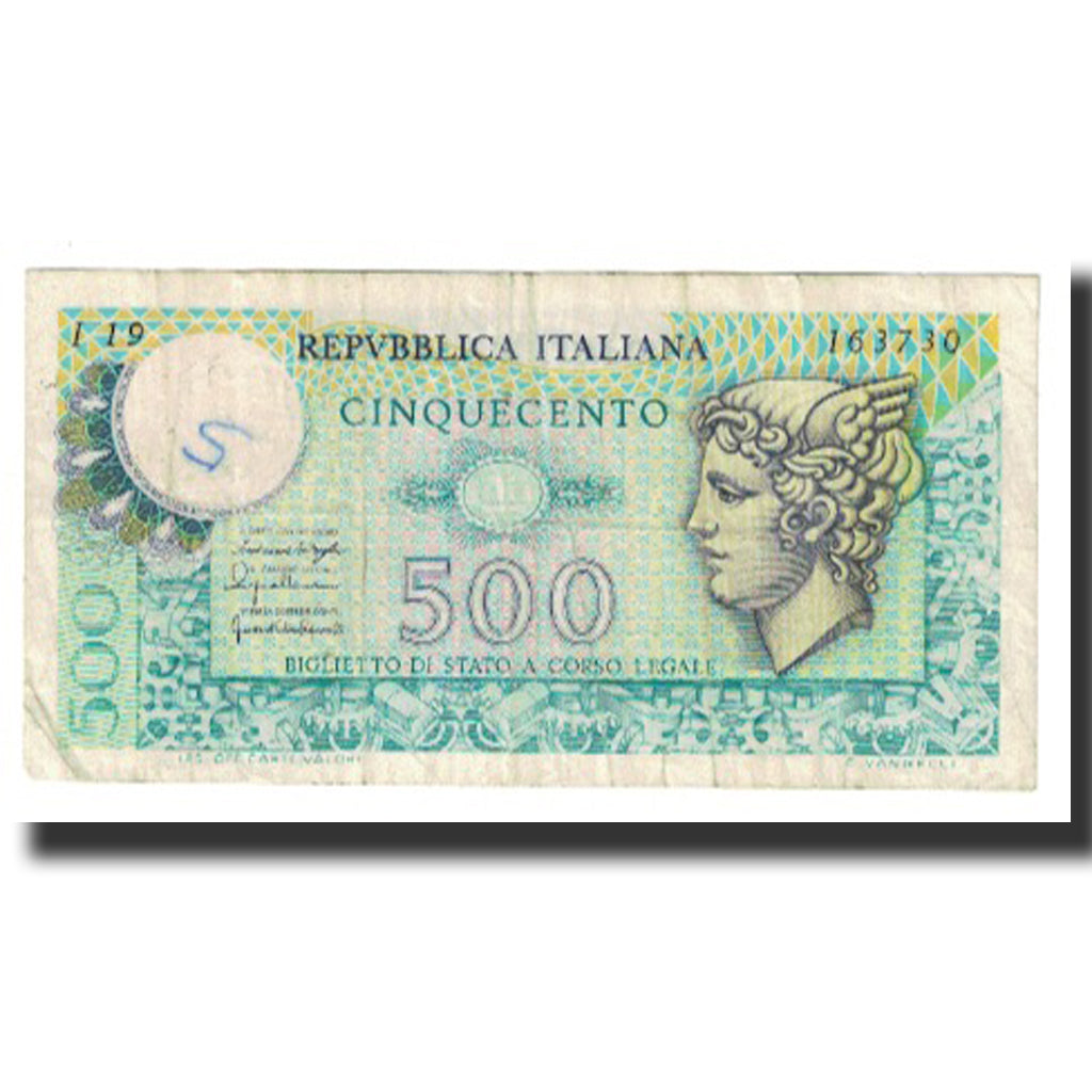 Nota, Itália, 500 Lire, 1976, 1976-12-20, KM:94, EF(40-45)