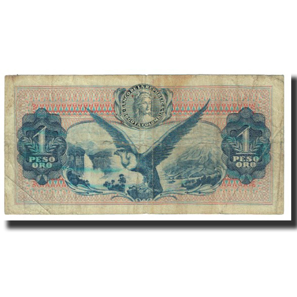 Banknot, Colombia, 1 Peso Oro, 1972, 1972-07-20, KM:404e, VF(20-25)