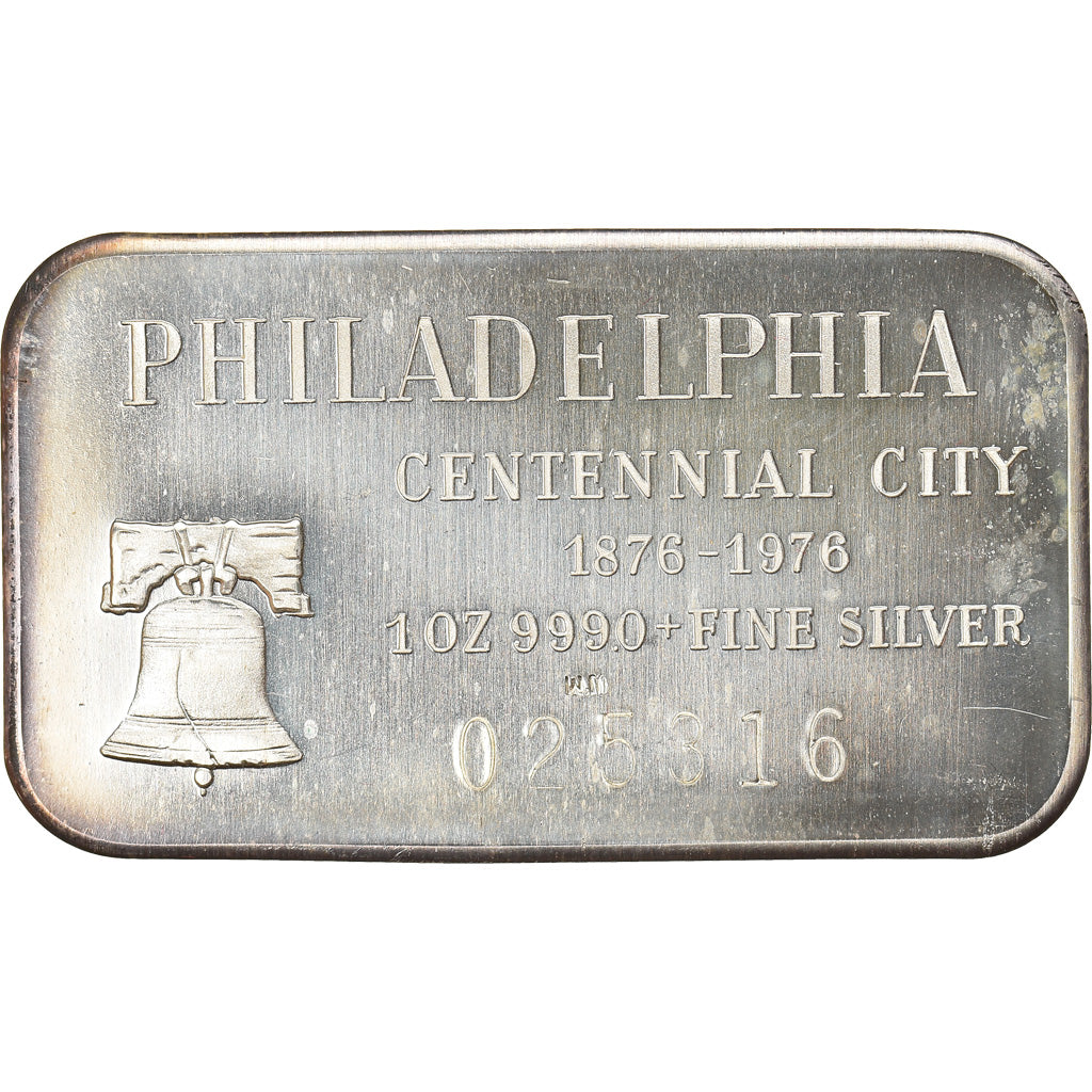United States of America, Medal, 1 TROY OZ. .999 FINE SILVER BAR PHILADELPHIA