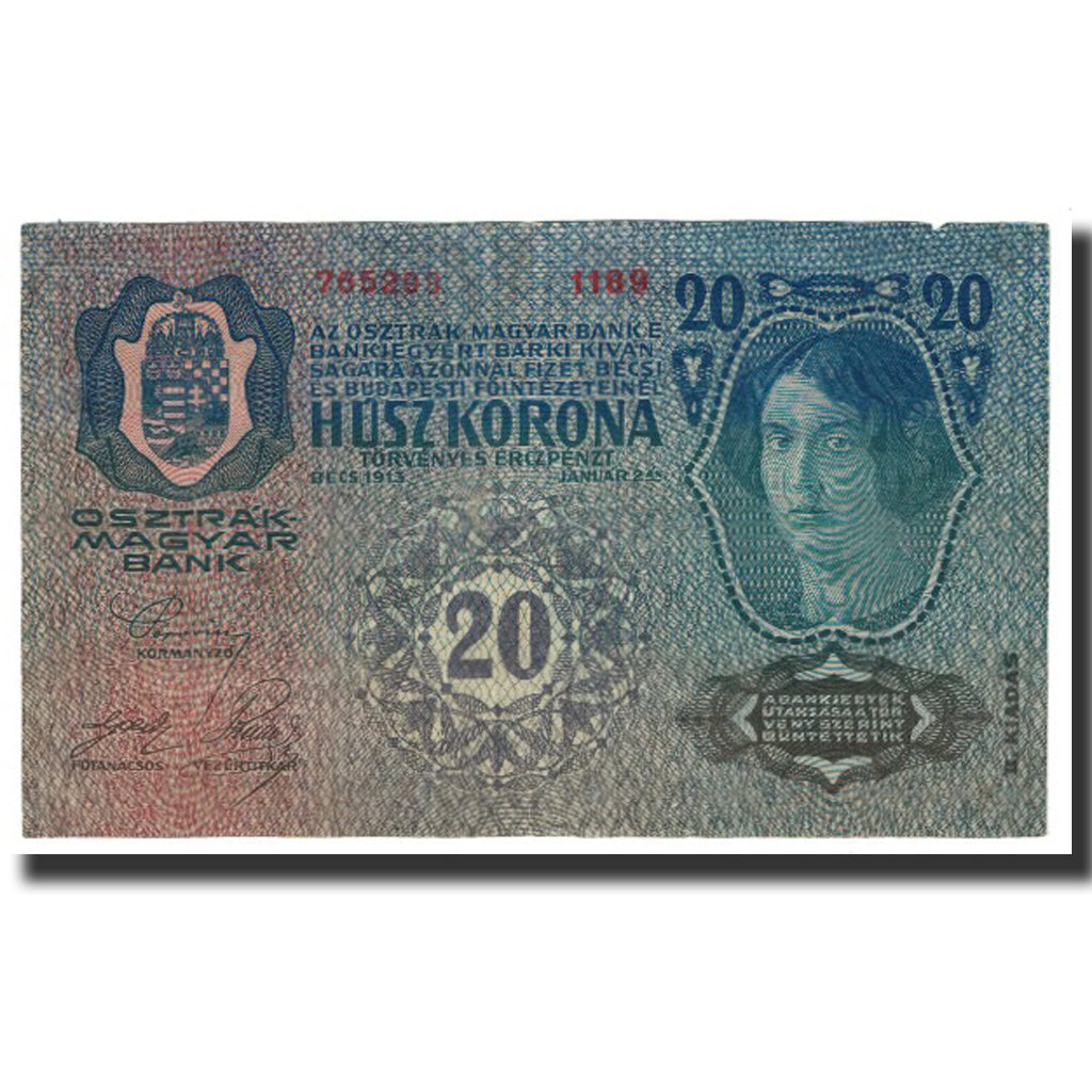 Banknote, Austria, 20 Kronen, 1913, 1913-01-02, KM:53a, UNC(63)