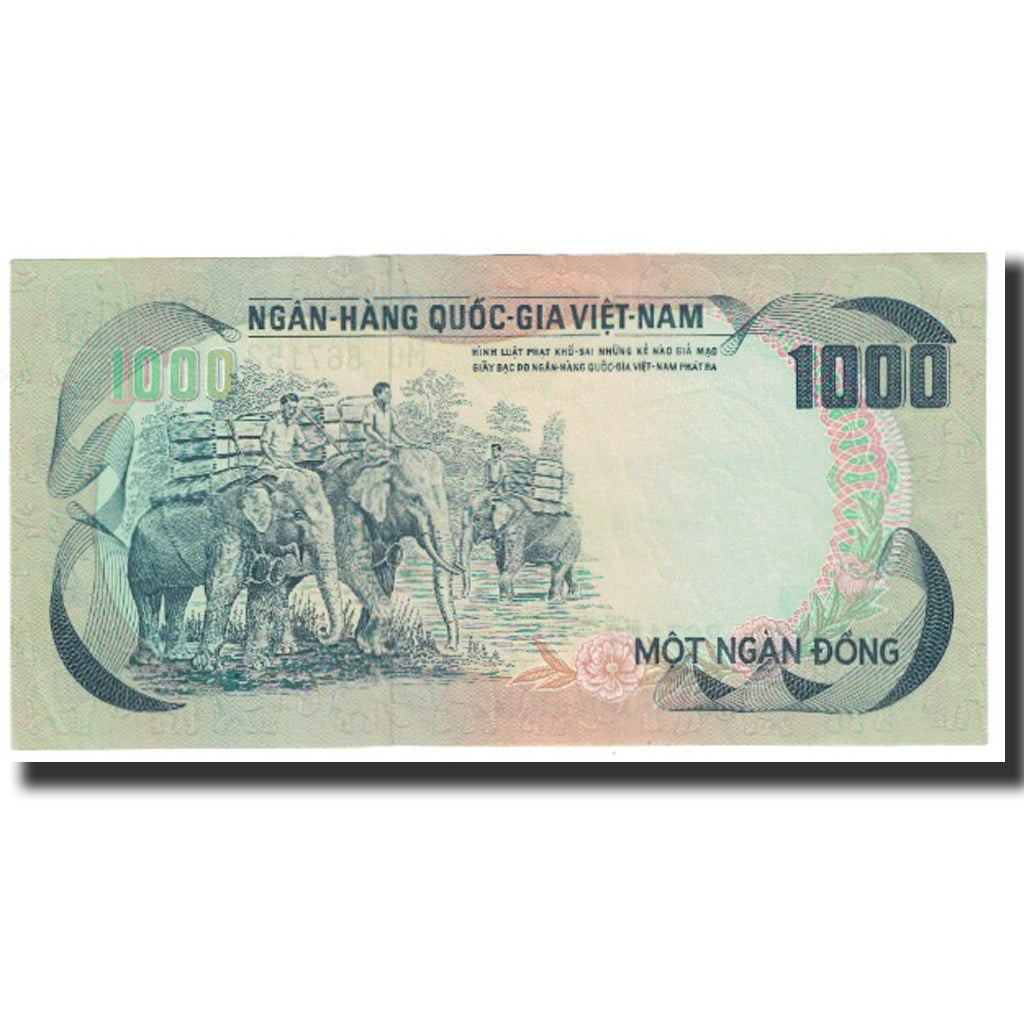 Billet, South Viet Nam, 1000 D<ox>ng, KM:34a, NEUF