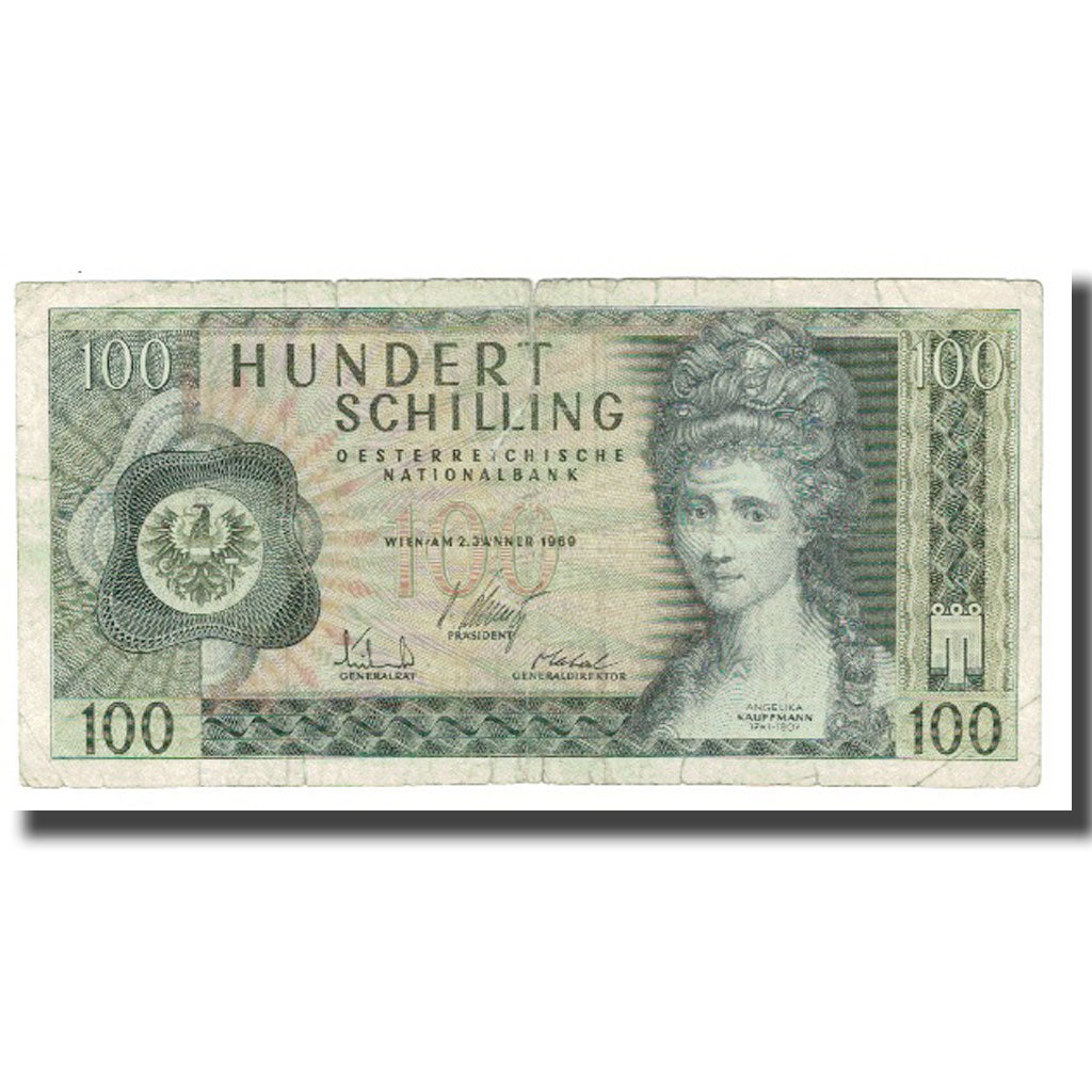 Banknote, Austria, 100 Schilling, 1969, 1969-01-02, KM:146a, VF(20-25)