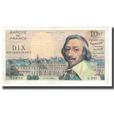 France, 10 Nouveaux Francs, Richelieu, 1962, P. Rousseau and R. Favre-Gilly