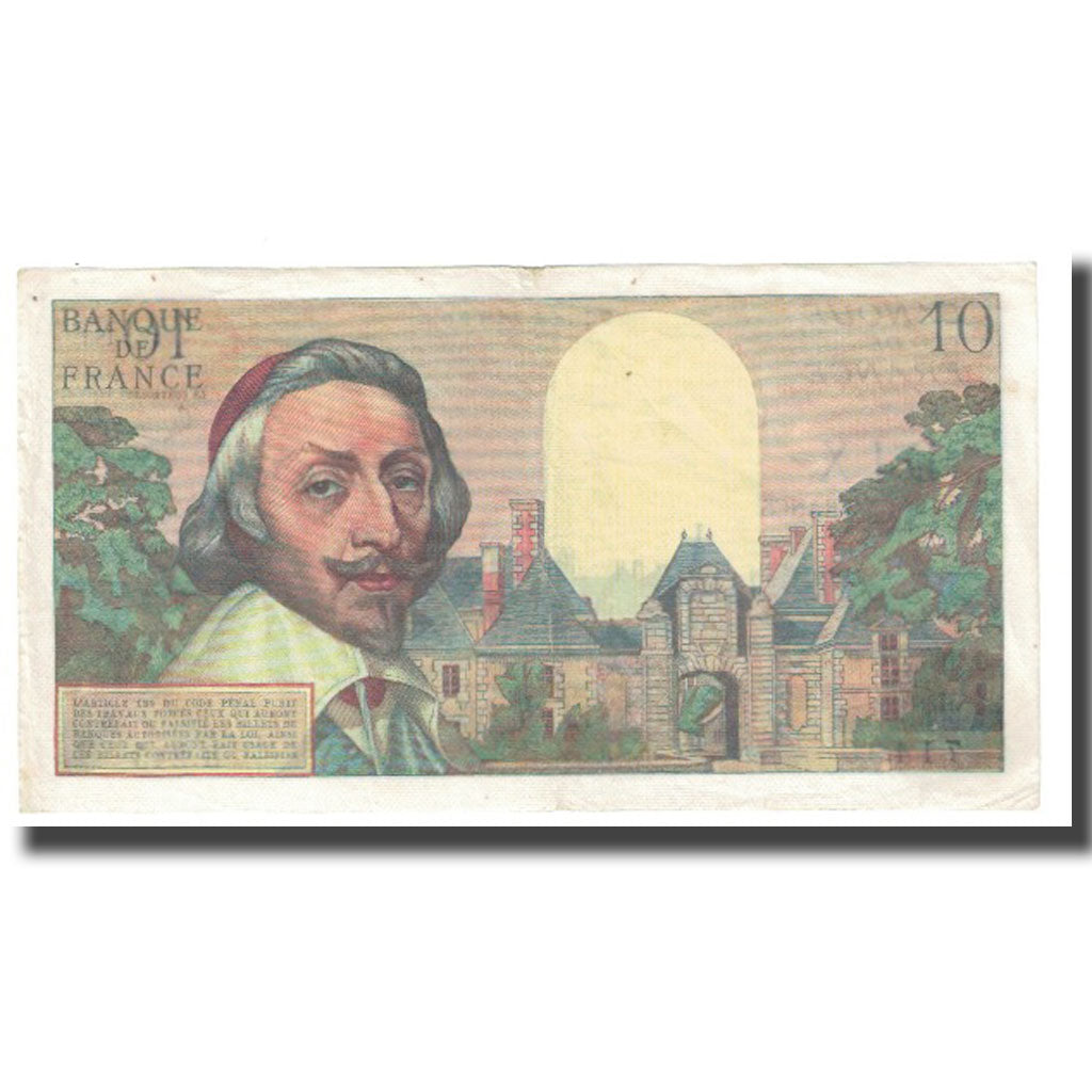 Frankrijk, 10 Nouveaux Francs, Richelieu, 1962, P. Rousseau and R. Favre-Gilly