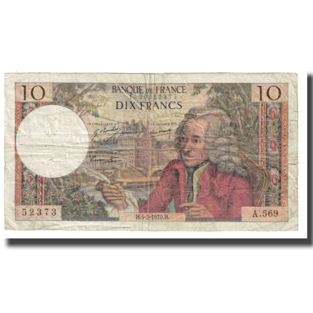 Frankreich, 10 Francs, Voltaire, 1970, R.Tondu-G.Bouchet-H.Morant, 1970-03-05