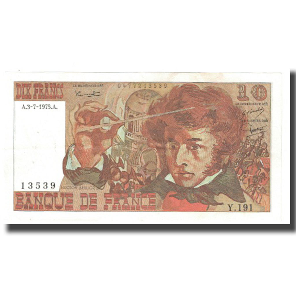 Francja, 10 Francs, Berlioz, 1975, H.Morant-P.Gargam-R.Tondu., 1975-07-03