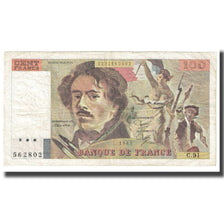 France, 100 Francs, Delacroix, 1985, BRUNEEL, BONARDIN, VIGIER, TB+