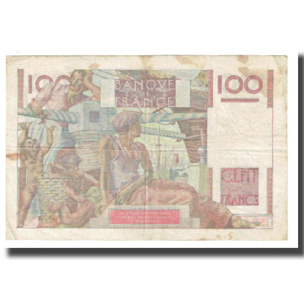 França, 100 Francs, Jeune Paysan, 1952, D AMBRIERES, GARGAM, 1952-09-04