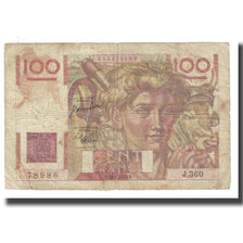 France, 100 Francs, Jeune Paysan, 1950, D AMBRIERES, GARGAM, 1950-08-24, B+