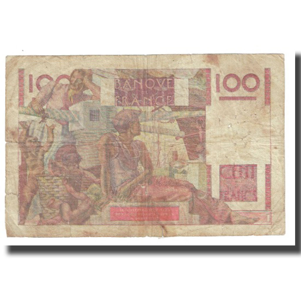 France, 100 Francs, Jeune Paysan, 1950, D AMBRIERES, GARGAM, 1950-08-24, B+