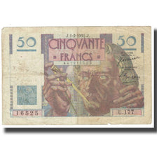Francja, 50 Francs, Le Verrier, 1951, P. Rousseau and R. Favre-Gilly