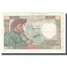 France, 50 Francs, Jacques Coeur, 1941, P. Rousseau and R. Favre-Gilly