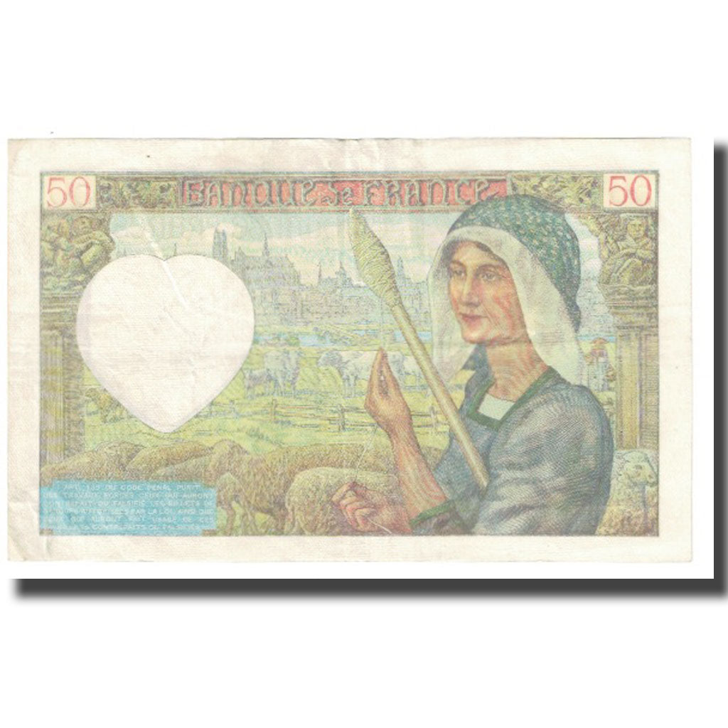 France, 50 Francs, Jacques Coeur, 1941, P. Rousseau and R. Favre-Gilly