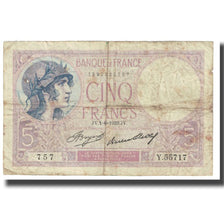 France, 5 Francs, Violet, 1933, P. Rousseau and R. Favre-Gilly, 1933-06-01