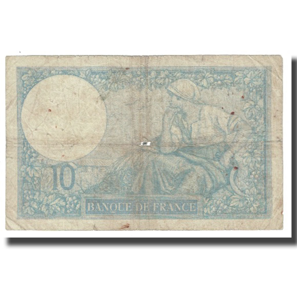 France, 10 Francs, Minerve, 1928, platet strohl, 1928-03-24, VG(8-10)