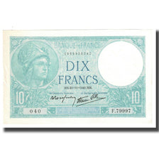 France, 10 Francs, Minerve, 1940, platet strohl, 1940-11-21, UNC(60-62)