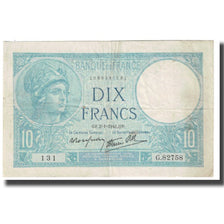 France, 10 Francs, Minerve, 1941, platet strohl, 1941-01-02, EF(40-45)