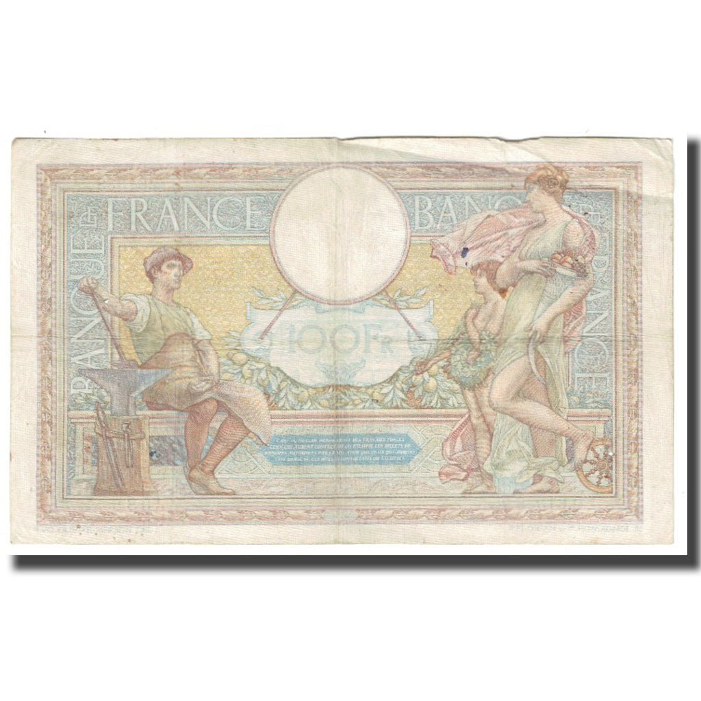France, 100 Francs, Luc Olivier Merson, 1938, P. Rousseau and R. Favre-Gilly